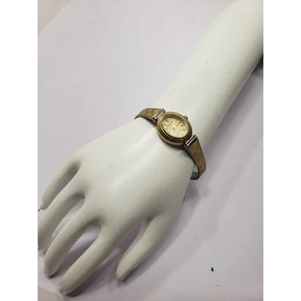 Pierre Cardin LPC375 Ladies Gold Tone Wristwatch Miyota Quarts Gold Texture Band